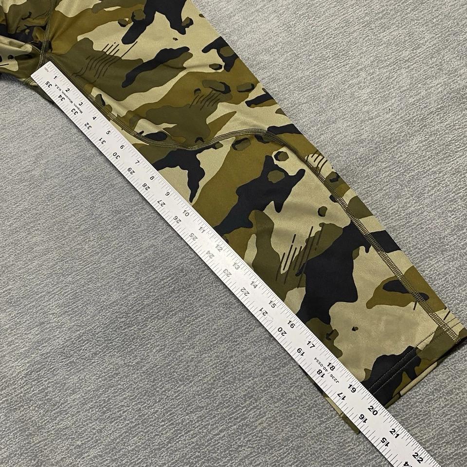 Pantalones Nike DriFit Pro Medianos 3/4 Medias de Entrenamiento Verde Negro Camuflaje Gimnasio Fútbol Foto 4 de 4