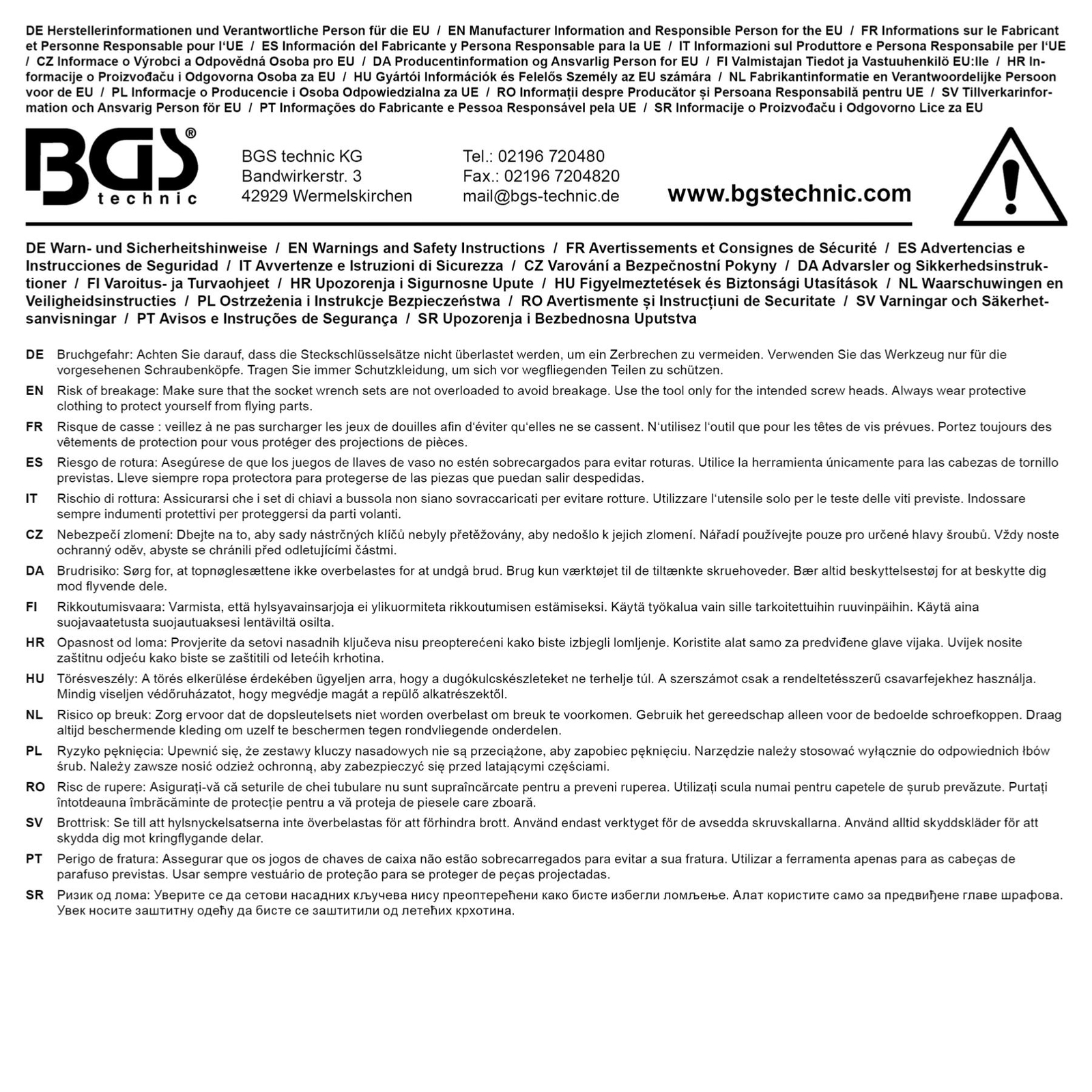 Coffret BGS douilles 6 pans CV de haute précision avec cliquet 3/4 - 2