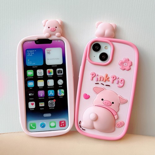 Cover For iPhone Cartoon Beautiful Flower Cute Animal 3D Soft Silicone Back Case - Picture 3 of 82