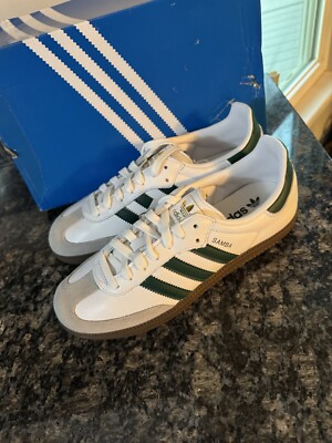【ADIDAS】17-21 SAMBA OG C adidas Samba OG Cloud White Collegiate Green Men's - JH8797 - US