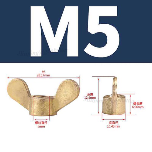 Tuercas de mariposa de latón para pulgar para pernos y tornillos M3 M4 M5 M6 M8 M10 M12 - Imagen 9 de 13