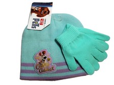 Secret Life of Pets Max Teal Knit Beanie Gloves Set Winter Hat Kids NWT