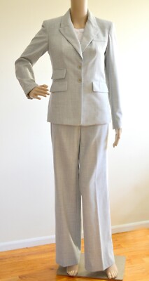 MARC AUREL Pantalon à pinces Dames T EU 42 gris anthracite-blanc cassé