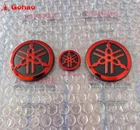 25 50mm 3x Red  Fuel Gas Tank Emblems Decal Sticker 3D For R1 R3 R6 YZF Bikes