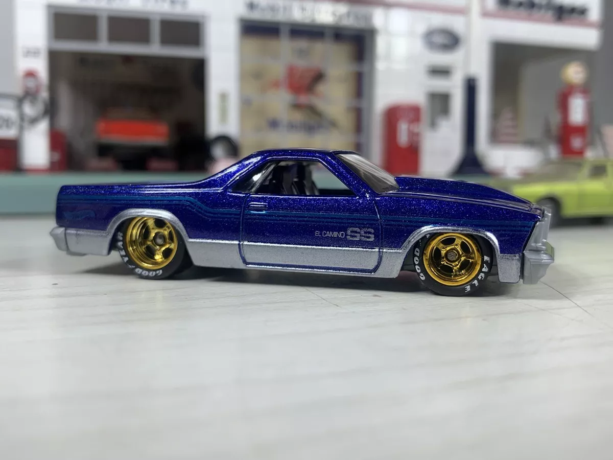 Hot Wheels 80 El Camino SS Blue 2023 Custom Wheel Swap