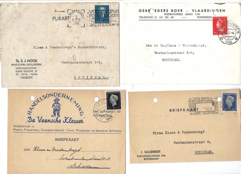 NETHERLANDS-OLDER-SELECTION-CARDS-COMMERCIAL-NICE STRIKES-F-VF-AAA