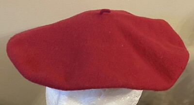 Women's Parkhurst 100% WOOL Basque Beret Fashion Hat Cap - Cherry Red ...