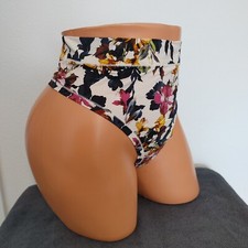 Lane Bryant Cacique Comfort Bliss Thong 22/24 Plus Panty Pink Gold Blue Floral