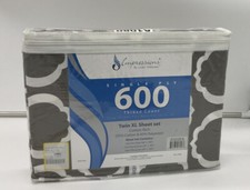 Twin XL Sheet Set, 600 TC,55 Cotton. One Flat, Fitted, One PillowCase
