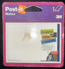 Vtg 1996 Dilbert Comic Strip 3M Post-it Notes Beware Of Vision Statements