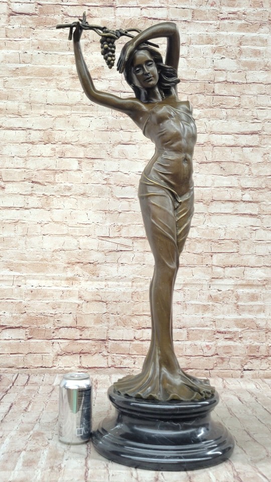 33" Western Art Deco Sculpture Sexy Standing Beautiful Woman Girl