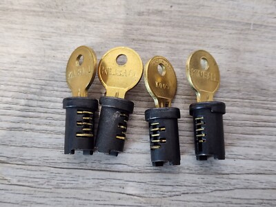 Kimball Cylinder Lock Cores with Keys - Lot Of 4