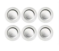 6Er Set Platzteller Silber 33Cm Tisch Deko Teller Kunststoff Unterteller Tablett