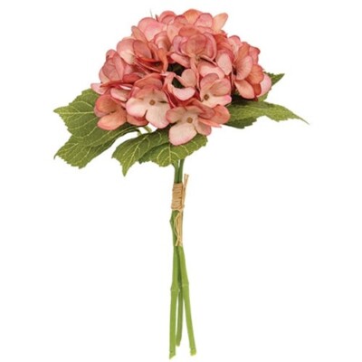 New Primitive PINK HYDRANGEA STEM Farmhouse Cottage Chic French Country 11.5''T
