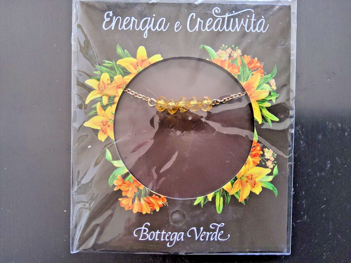 Bottega Verde, Bracciale Pietre Gialle, nuovo in busta vedi foto