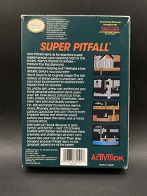 Super Pitfall NES Nintendo Entertainment System, 1987 CIB COMPLETE CLEAN! Tested
