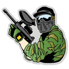 Adesivo Paintball Cecchino Auto Paraurti Adesivo Finestra 4" x 4"