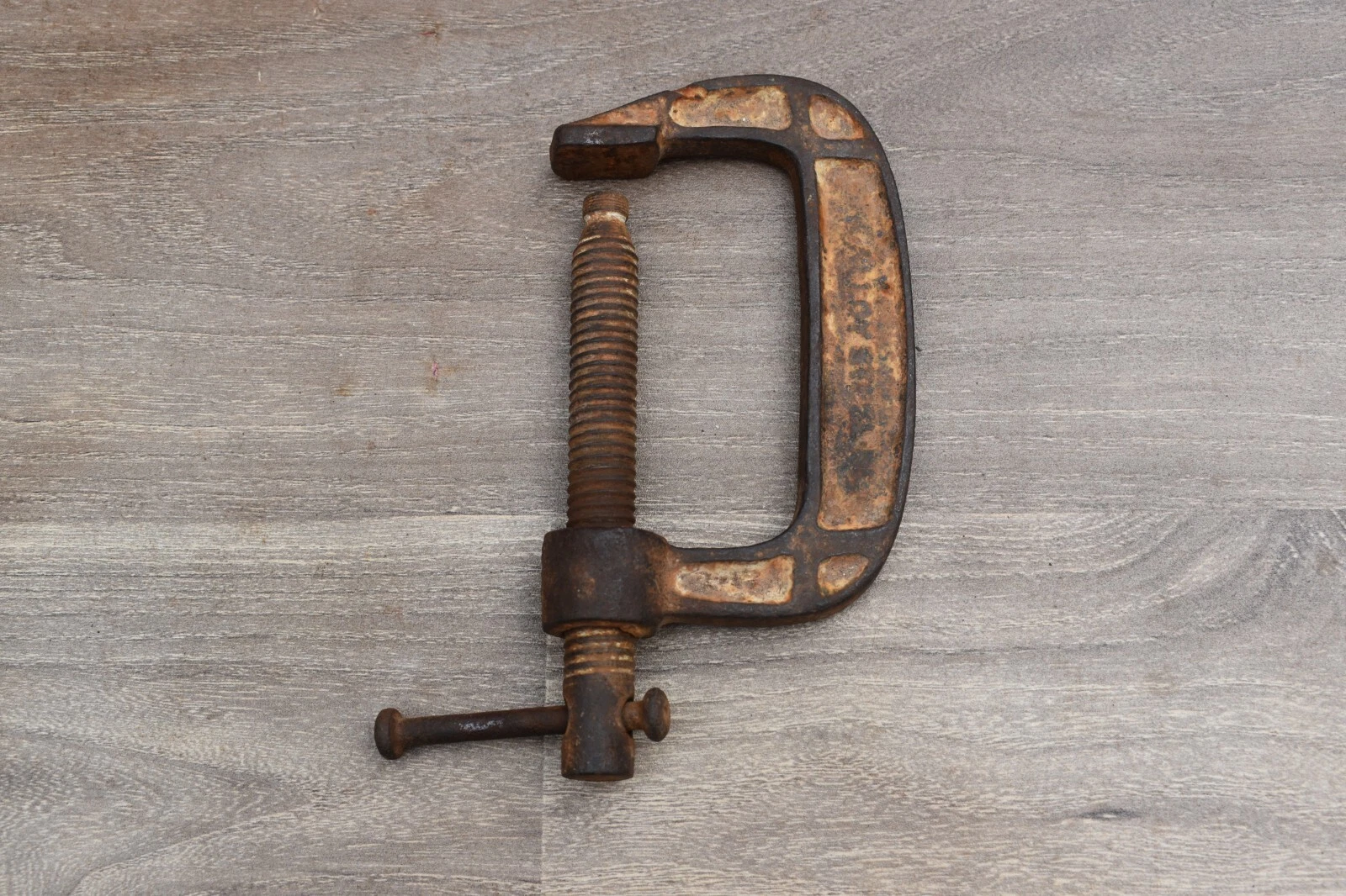 Vintage Used Cast Iron C Clamp Woodworking Carpentry Vise Tools Table Vice