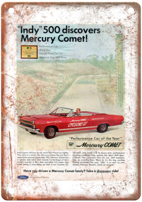 Vintage 1966 Mercury Comet Auto Ad Reproduction Metal Sign A11874