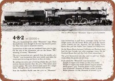 METAL SIGN - Southern Pacific 4-8-2 Locomotive No. 4367 - Vintage Rusty Look