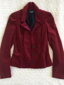 red fitted blazer jacket