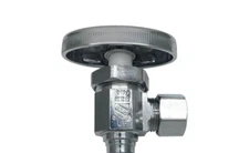 THEWORKS 1/2 in. PEX Inlet x 3/8 in. O.D. Compression Outlet Quarter-Turn Angle 