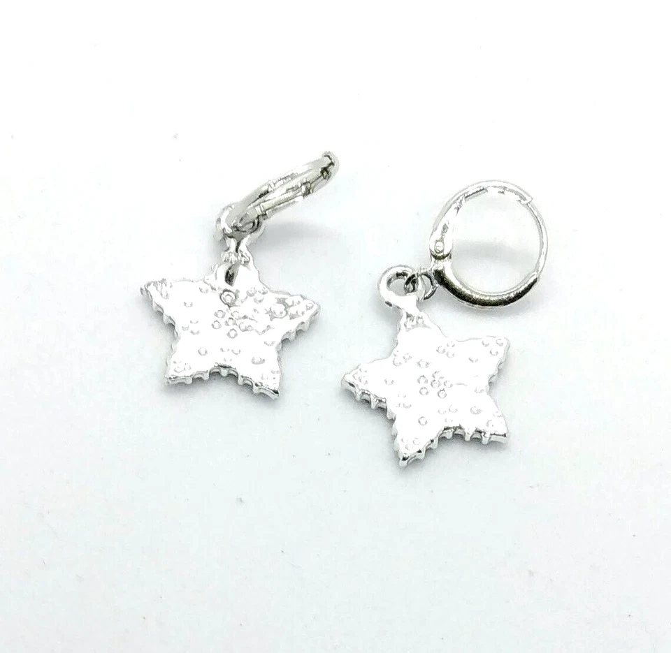 DALLAS COWBOYS PENDIENTES GEMA PEQUEÑA Azul/Plata Estrella Logo Colgantes Regalo Niña Foto 3 de 3