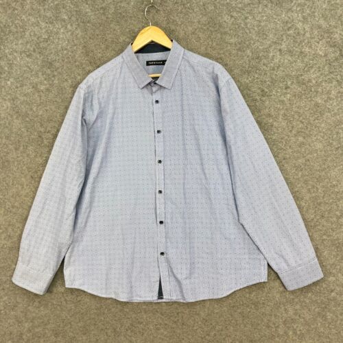 Tarocash Mens Button Up Shirt Size 2XL Blue Check Long Sleeve Collared J18024 - Photo 1 sur 12