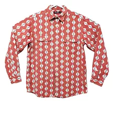 Cremieux Shirt Mens Medium Corduroy Aztec Native American Navajo Western Button