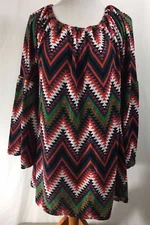 WIN WIN Ball Sleeve Tunic L-XL Aztec Red Black Green White