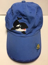Shamu Sea World Blue Cap Hat Youth Size Adjustable 100 Cotton