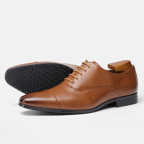 Mens Oxford Business Shoes Pointed Toe Classic Dress Shoes British Retro Style C - Picture 17 of 26
