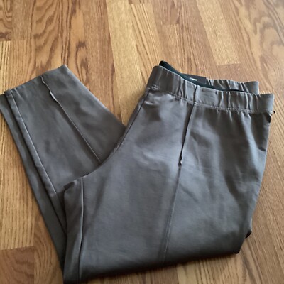NWT Ava & Viv Taupe Mid Rise Comfort Waist Fitted Hip Skinny Pants Size 24/26W