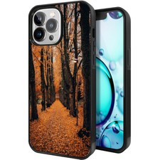 Phone Case, TPU Protective Case Orange Autumn Garden Scratch-Resistant Cover