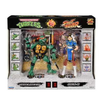 Teenage Mutant Ninja Turtles TMNT vs Street Fighter - Michelangelo vs Chun-Li Ac