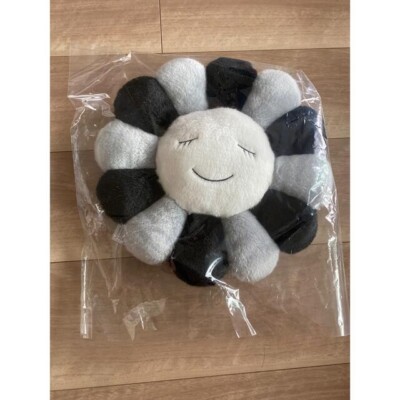 Takashi Murakami Grey Black Flower Cushion Pillow 30cm Complexcon