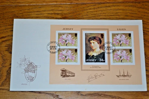 Jersey First Day Cover; January 1986; International Flower Gala