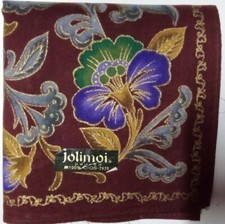 HANDKERCHIEF VINTAGE CLASSIC PAISLEY PATTERNED COTTON 16"