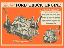 1927 Ford 50HP Truck Engine NEW Sign: 24x30" USA STEEL XL Size