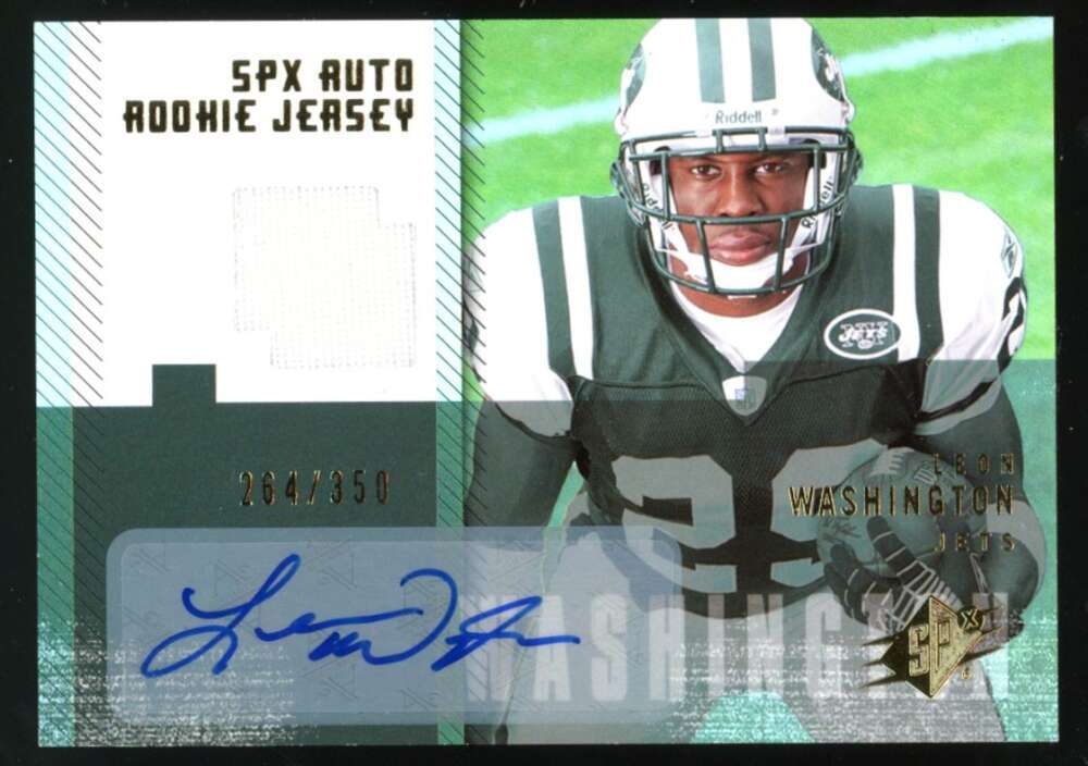 2006 SPx Leon Washington Rookie Relic Autograph Auto /350 2006 SPx Leon Washington Rookie Relic Autograph Auto /350