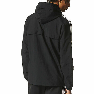 Adidas Originals 3-Stripes Windbreaker Men's Track Top Black