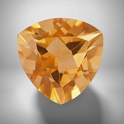 Citrine Trillion Cut Gemstone 5.5 Cts - 12 mm Flawless Precious Jewelry Gem