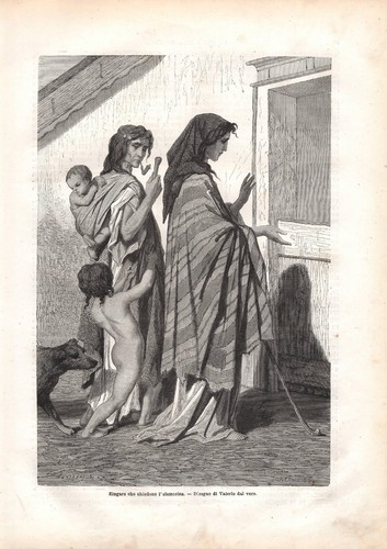 Stampe antiche ZINGARI GITANI DELLA SLAVONIA serie di 6 fogli 1872 Antique print - Imagen 4 de 7