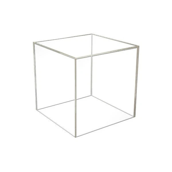 Espositori in acrilico trasparente, base a cubo lucidata, per collezione di anelli, vetrine, confezione da 10, 120 x 120 x 12 mm, supporto quadrato