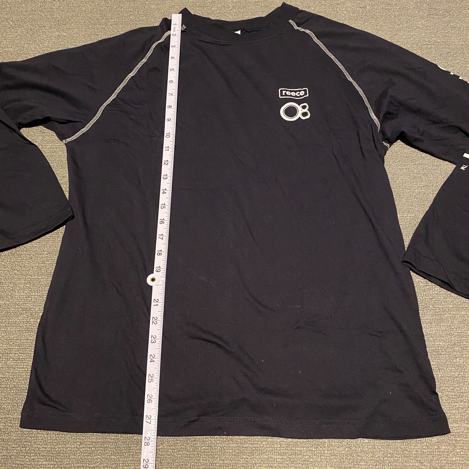 Reece Plumbing Shirt Mens Size XL Extra Large Blue Long Sleeve Shirt