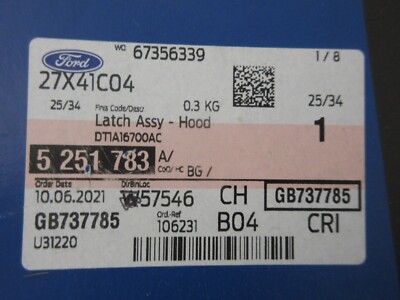 Genuine Ford Hood Latch 5251783 for sale online | eBay 