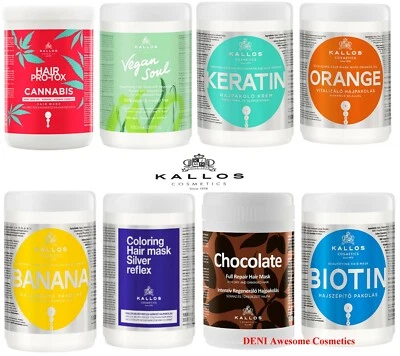 KALLOS PROFESSIONAL HAIR MASK-KERATIN,COCO,BANANA,PROTEIN,SILK