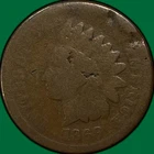 1869 Indian Head Cent Almost Good AG Coin #39548