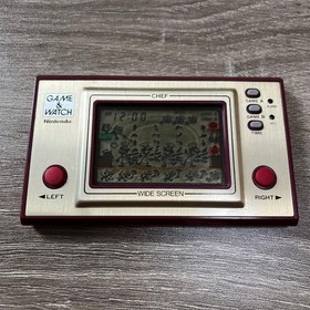 Nintendo Game & Watch CHEF FP-24 Handheld LCD Game Console Manual Tested JPN
