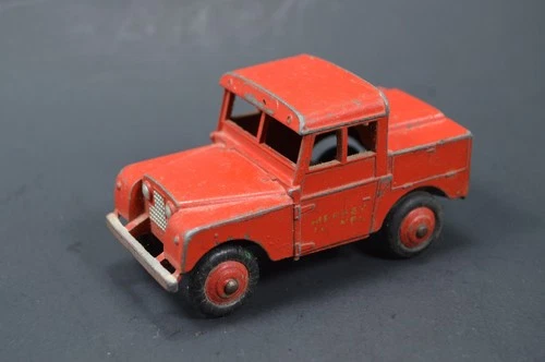 Vintage Dinky Toys 1950s Mersey Tunnel Police Land Rover,Red,Original Paint